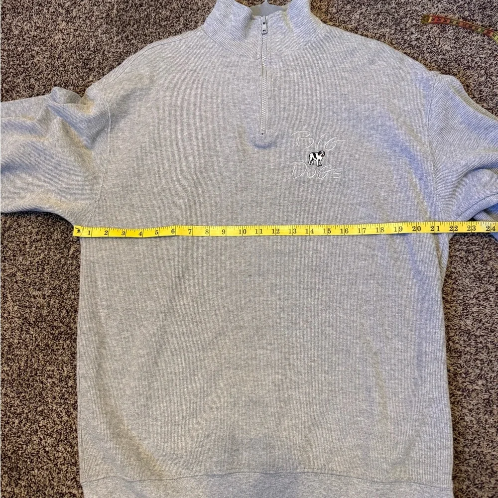 Men’s Big Dog Gray Half-Zip Long Sleeve Men's Sweater Size Medium